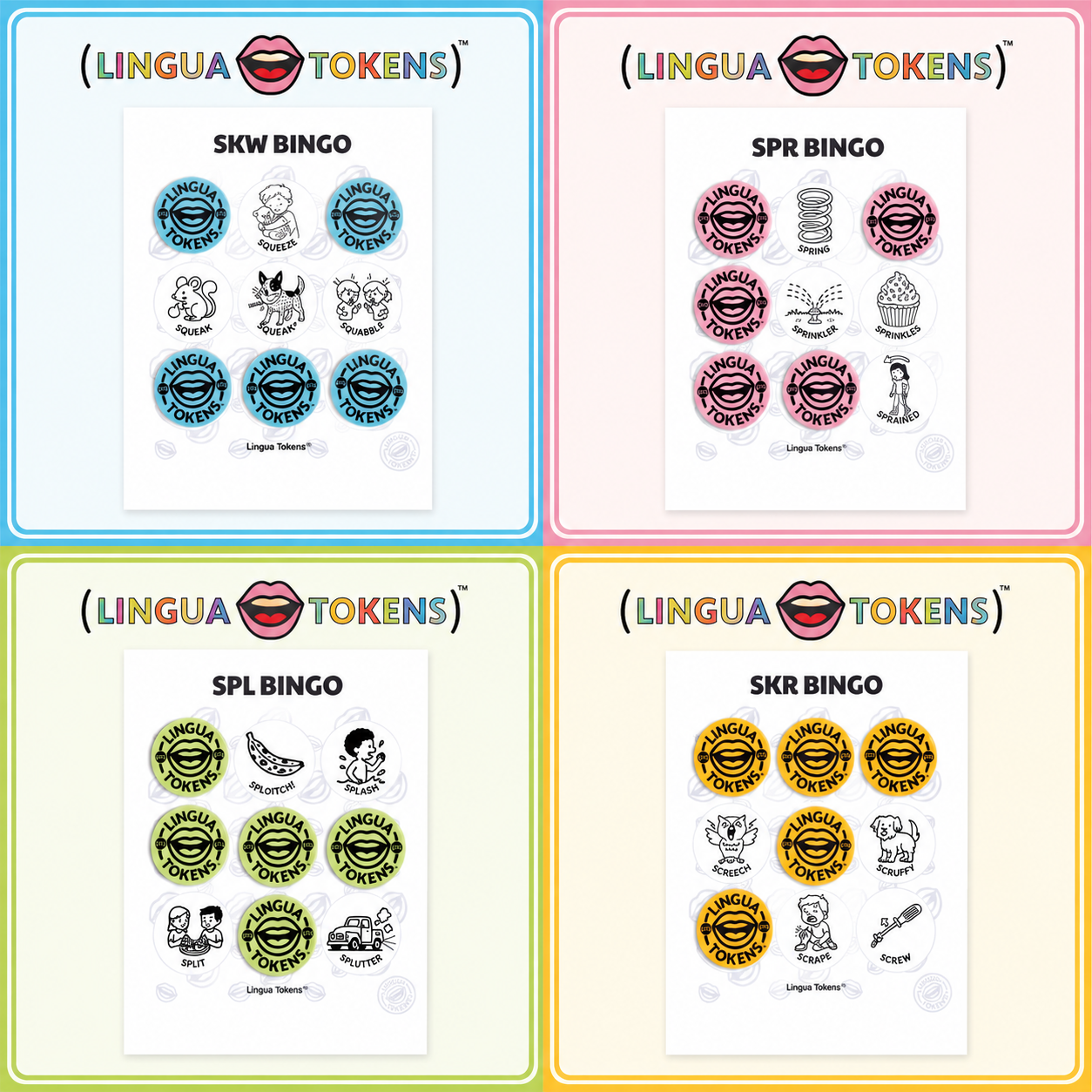 Lingua Tokens™ Full Cluster Collection BINGO Bundle
