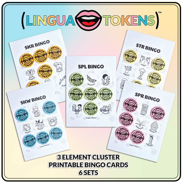 Lingua Tokens™ 3-Element Cluster BINGO Bundle