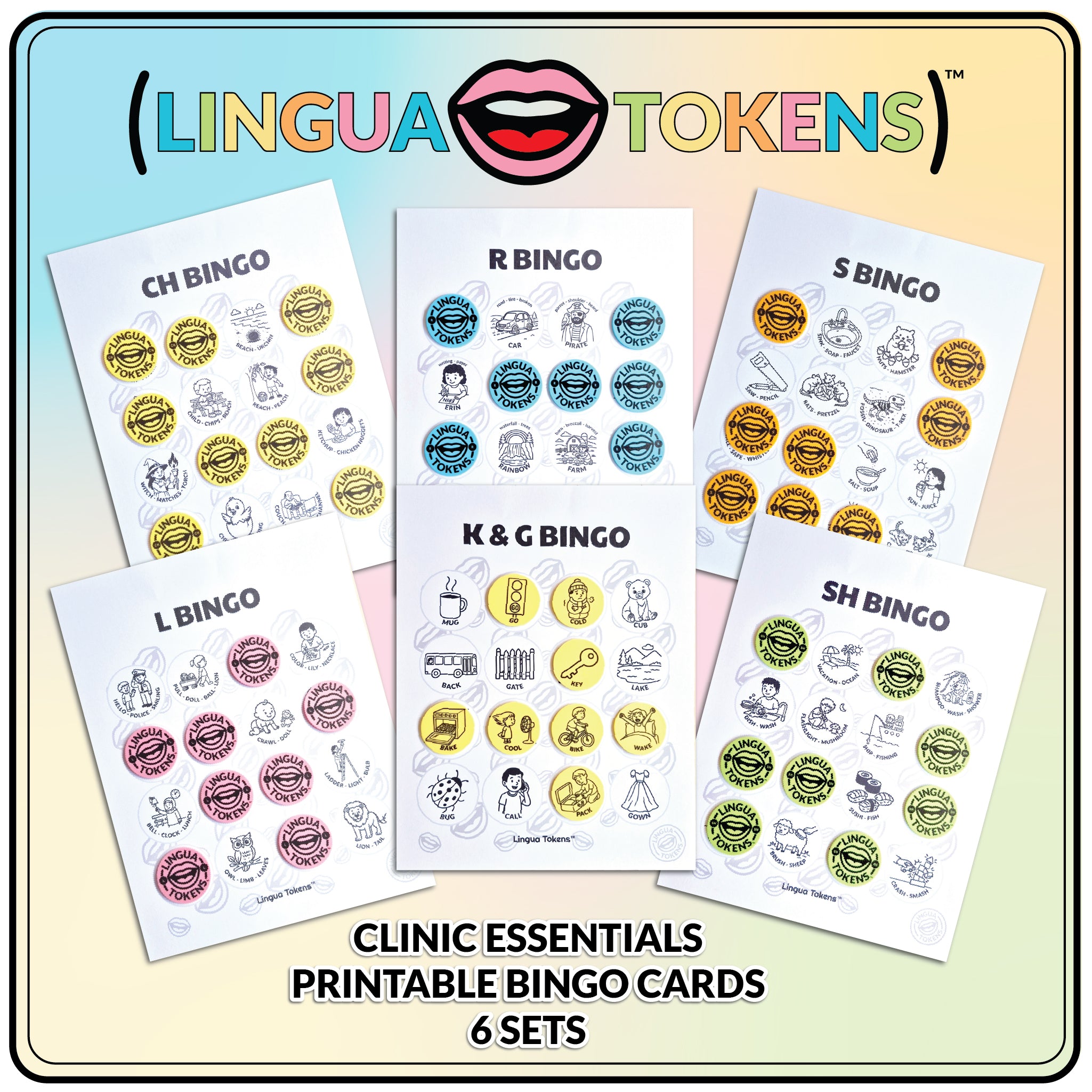 Lingua Tokens™ Clinic Essentials Bundle BINGO Bundle