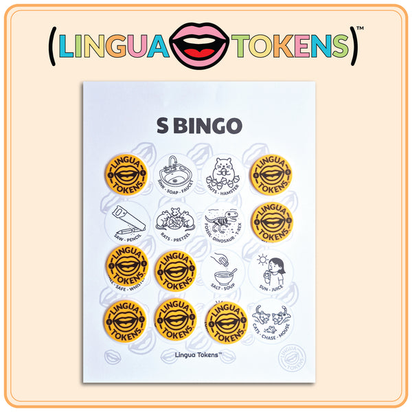 Lingua Tokens™ BINGO CARDS-S