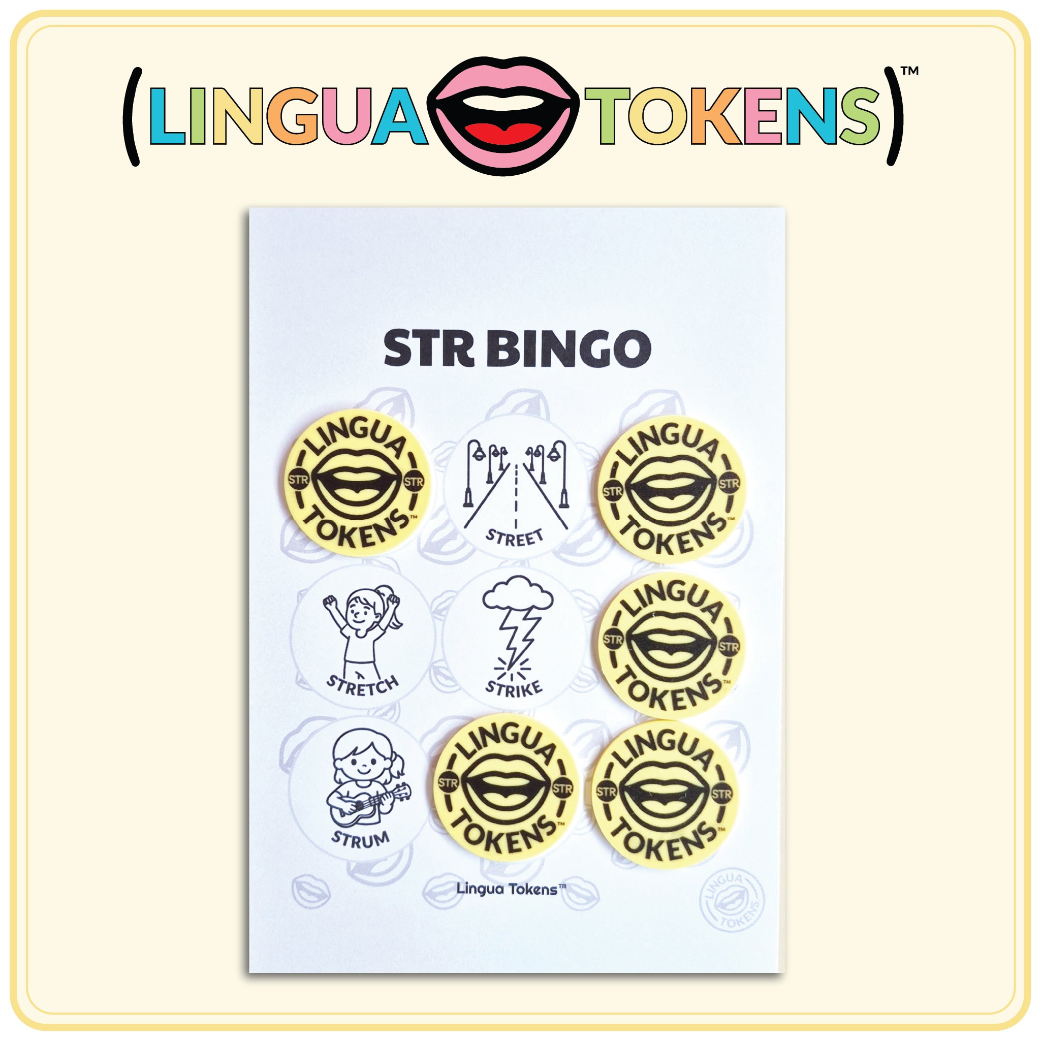Lingua Tokens™BINGO CARDS-STR
