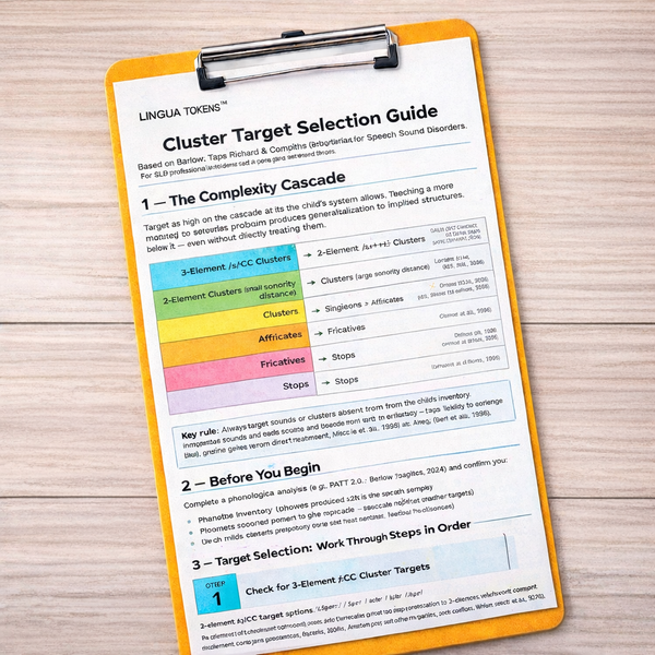 Cluster Target Selection Guide Digital Download on a Clipboard