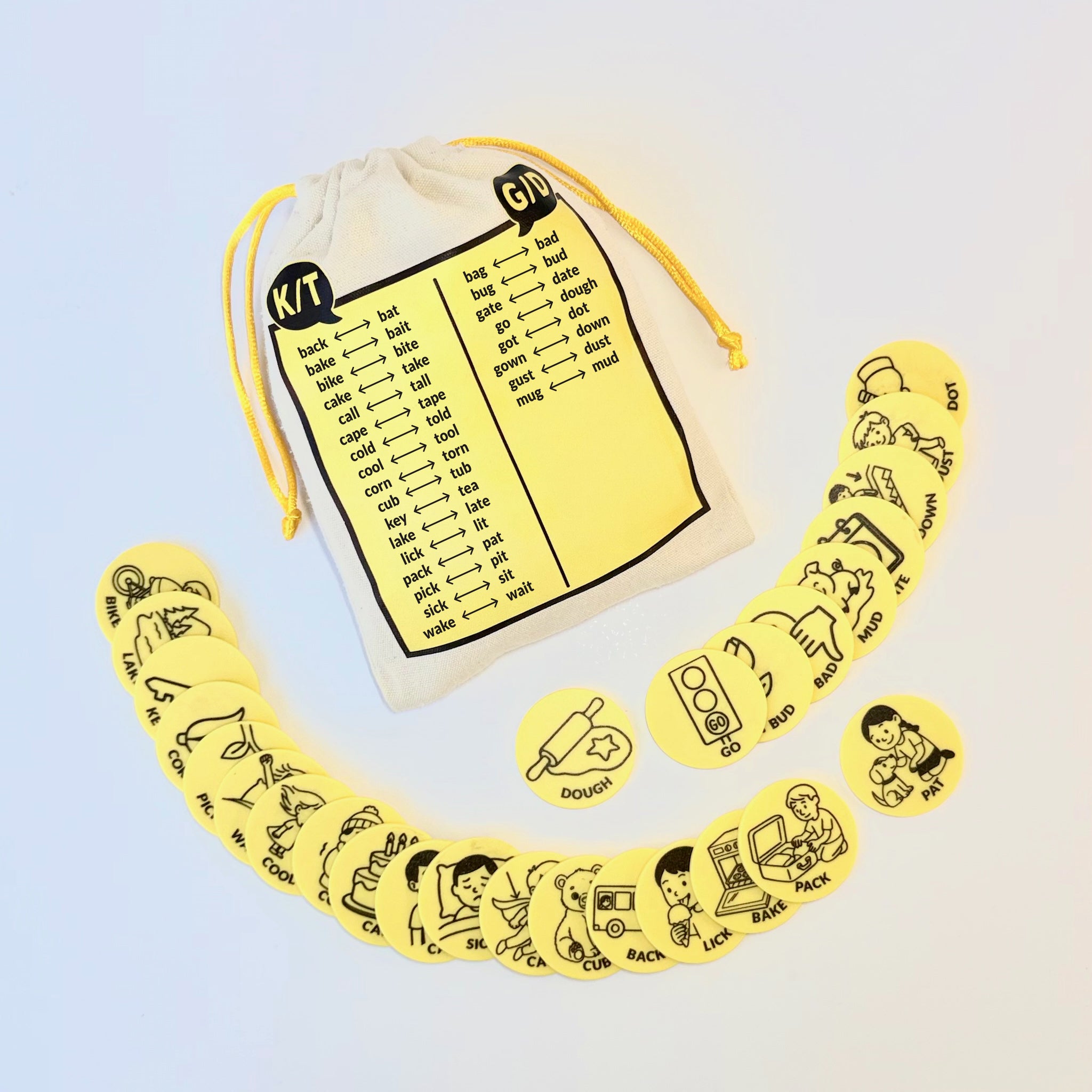 Lingua Tokens™ Fronting K/T/G/D Set