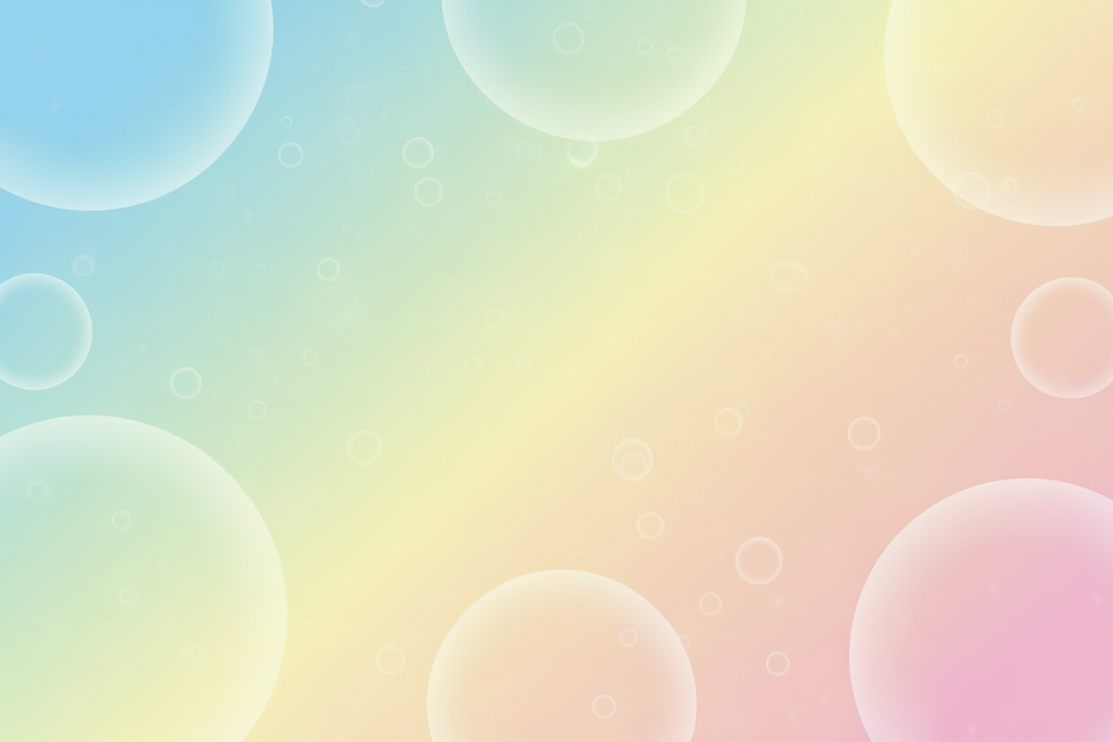 Rainbow Gradient Background Image with Bubbles 